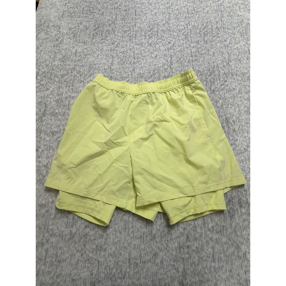 DSG Mens 2-in-1 Agility Short 5 Inch Inseam Yellow‎ Pulse Small CKP4077CN